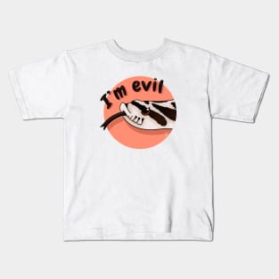 Superarctic Western Hognose Snake, "I'm evil" Kids T-Shirt